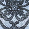 Trim renda Guipure hitam antik Crochet